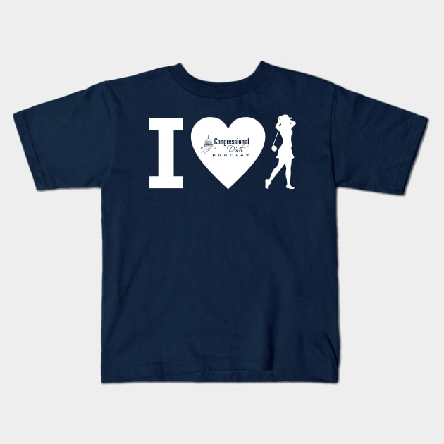 I Love the Golf Swing Kids T-Shirt by OYCDIMG